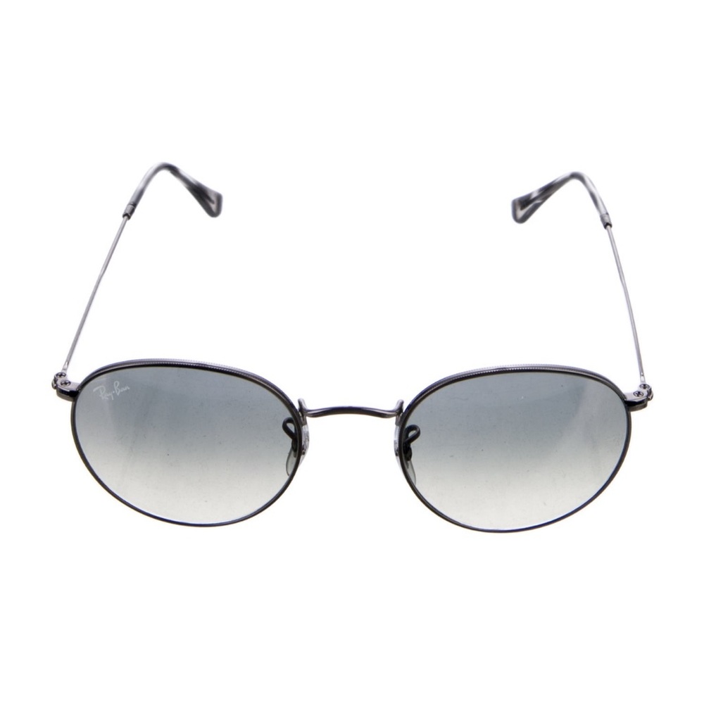 Ray-Ban Gray Round Metal Sunglasses